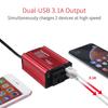 12V į 220V automobilinis maitinimo keitiklis, dvigubas USB greitas įkrovimas, nešiojamas keitiklis, automobilinis keitiklis, modifikuota sinusoidė, ES lizdas, automobilinis adapteris