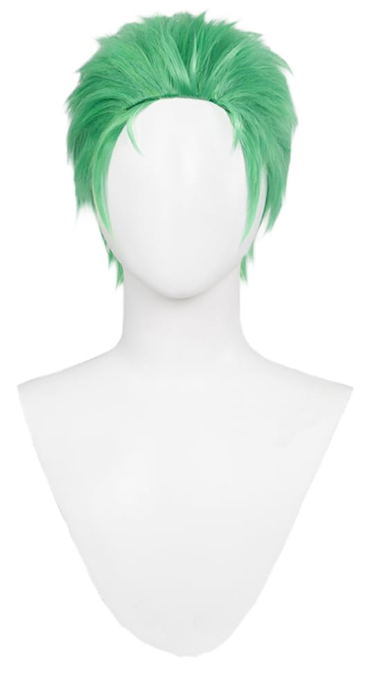 

Косплей парик Ророноа Зоро с сеткой, парик, аксессуар, Хэллоуин, Рождество, костюмы, мероприятия, маскарад, термостойкий (зеленый) зелёный