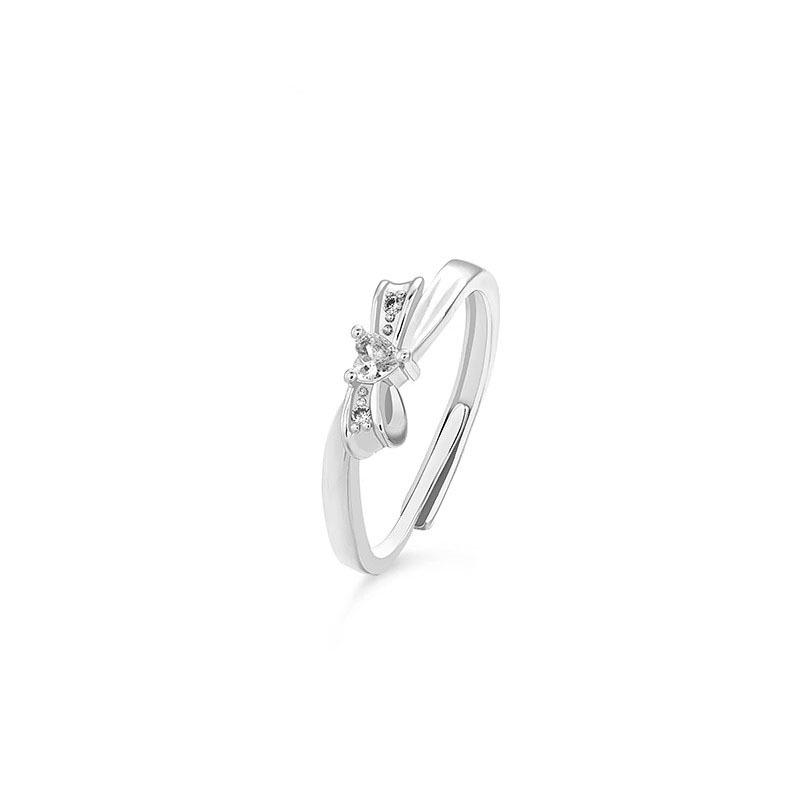 Light Luxury Adjustable Couple Bow Tie Rings - High-End Versatile Jewelry