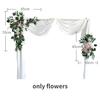 2pcs Artificial Wedding Arch Flowers Greenery Arbor Floral Arrangement Party Reception Backdrop Decor Multiple Style Ceremony