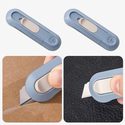 Couteau de poche Portable Sûr Robuste Auto-rétractable Déballage Canif d'étudiant Papeterie de bureau