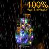 Solar Glass Jar Lid Lights 20 LED Fairy String Lights 6 pcs Lid Lights with 6 pcs Hangers for