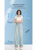 Women's High-Waisted Wide-Leg Light Blue Jeans - Retro Korean Style for Summer 2024