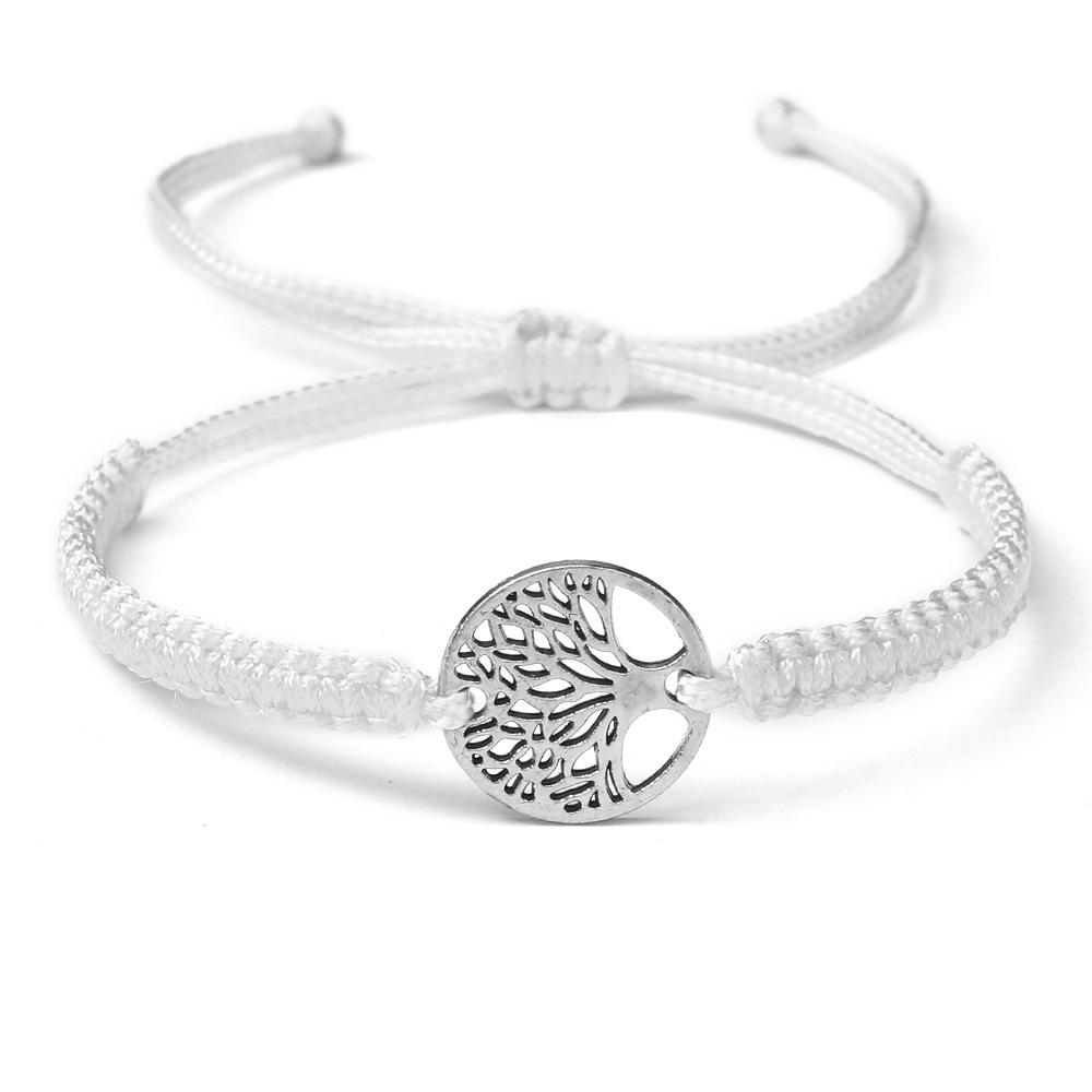 Handmade Braid Rope Bracelets Tree of Life Adjustable Wrist Bangle for Women Men Friendship Gift Jewelry