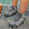 Hiking Shoes Men Outdoor Lace-up High-top Anti-slip Casual Sports Shoes Women Flat Breathable Shock-absorbing Men Shoes Women