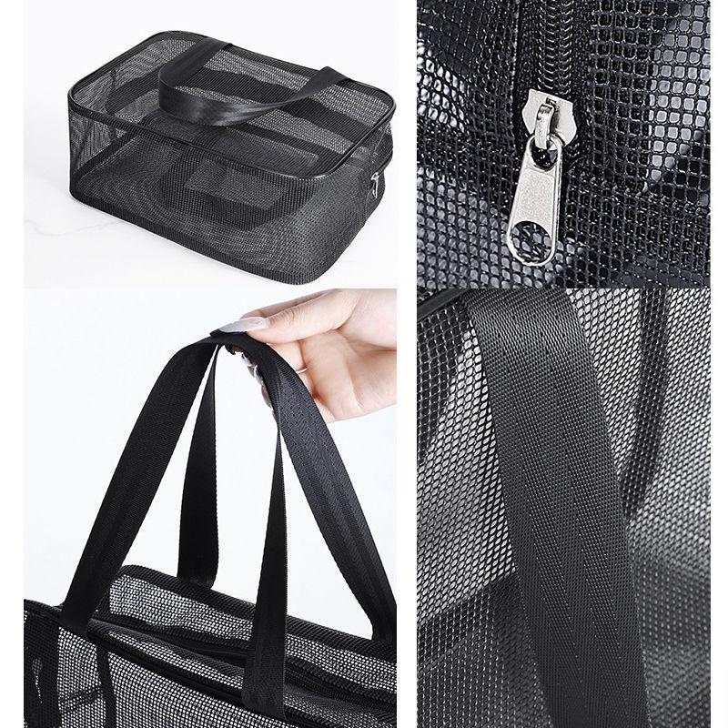 Mesh Bath Organizer Bag – Large Capacity Waterproof Storage for Travel, Fitness & Toiletries