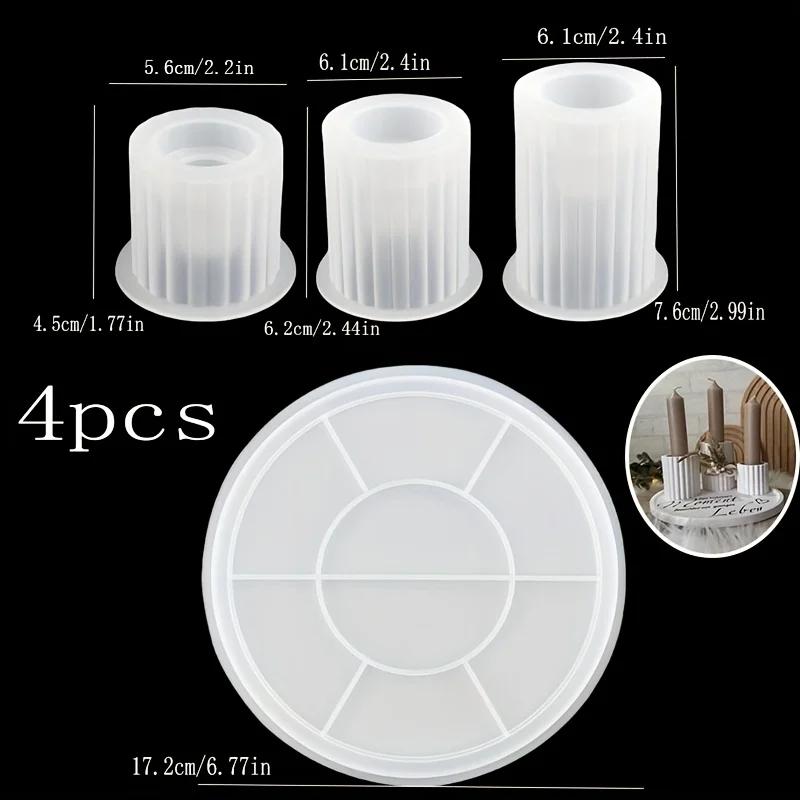 

A Top Quality Home Decoration Terrazzo Tray Silicone Molds Round Concrete Coaster Cement Cup Mat Epoxy Resin Molds for Casting