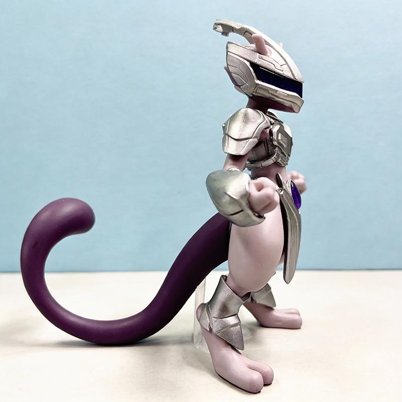 10cm Anime Digimon Mewtwo Armored Ver. Standing PVC Figure with Base Collectible Toy
