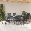 Garden Dining Set 7 pcs Anthracite Powder Coated Steel