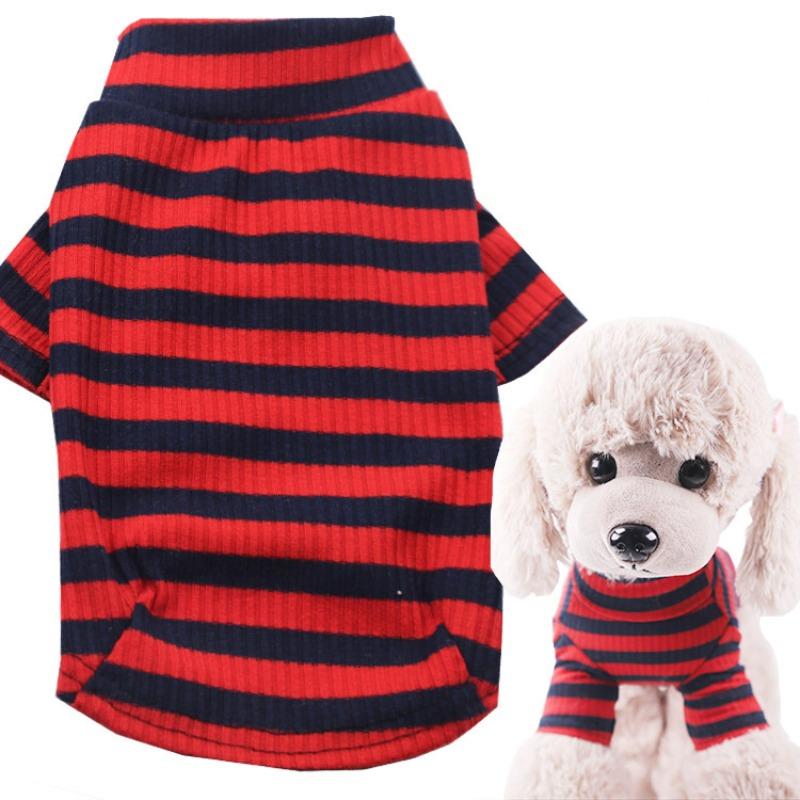 Spring, Autumn and Winter Dog Base Shirts, Dog Clothes, Versatile Elastic Cotton Comfortable Pet Supplies, Cat Home Clothes