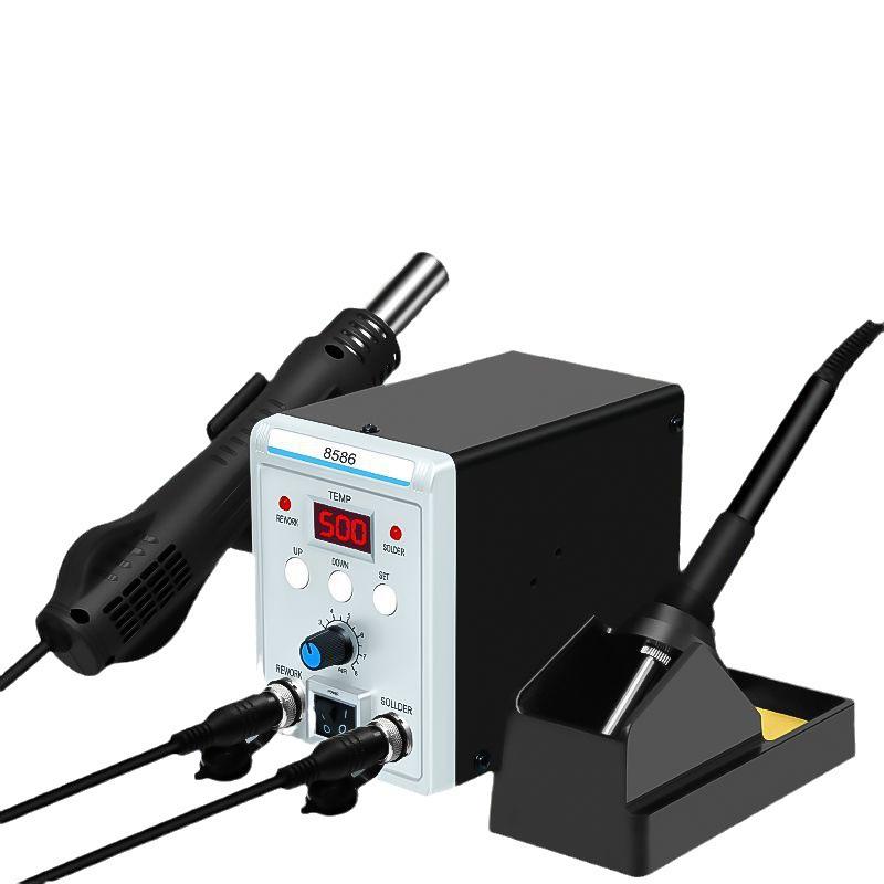 8586 2-in-1 Air Rework Station with Soldering Iron for Electronics Repair