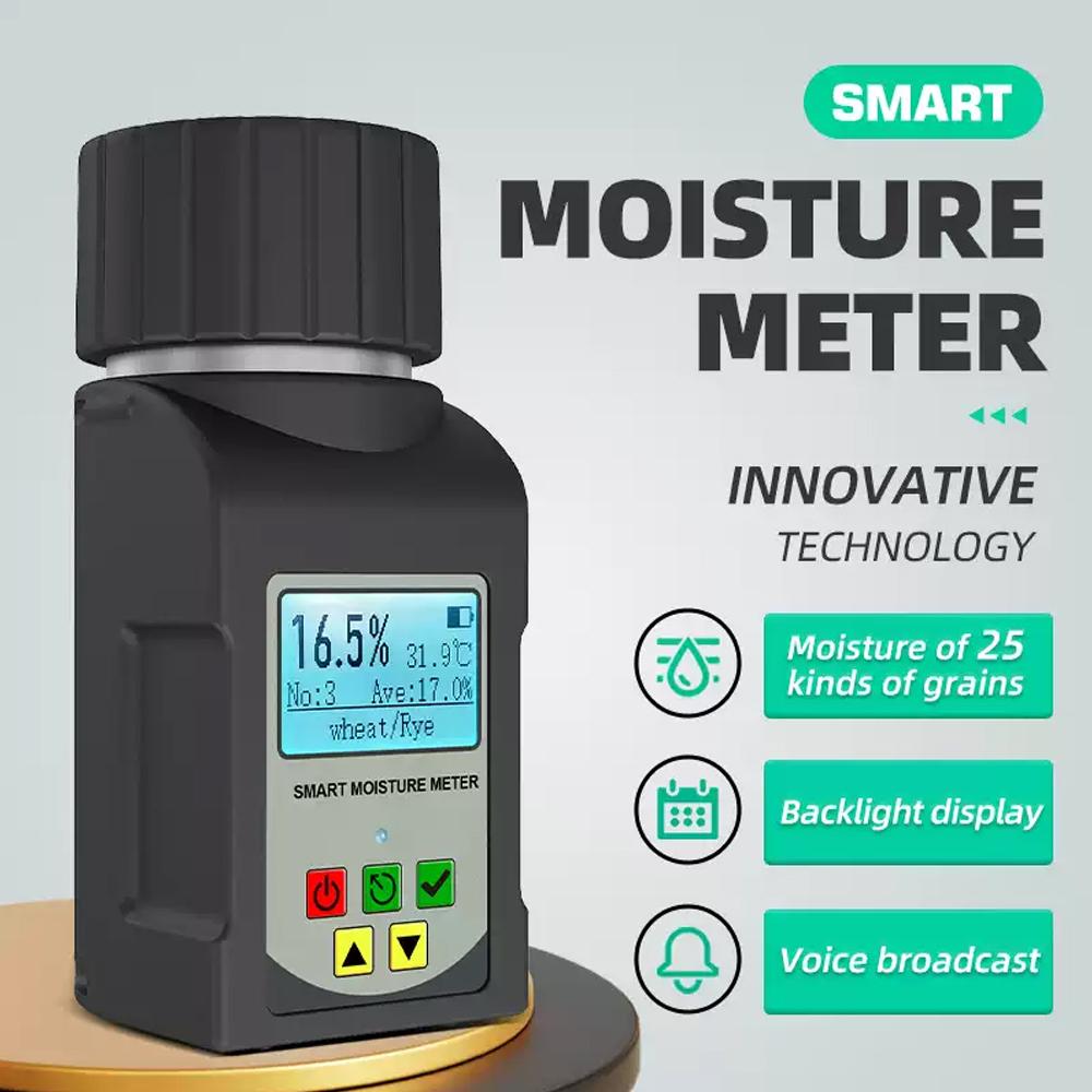 Grain Moisture Meter Smart Hygrometer Humidity Tester For Coffee Bean Wheat Peanut Moisture Detector Analyzer Data Can Be Saved