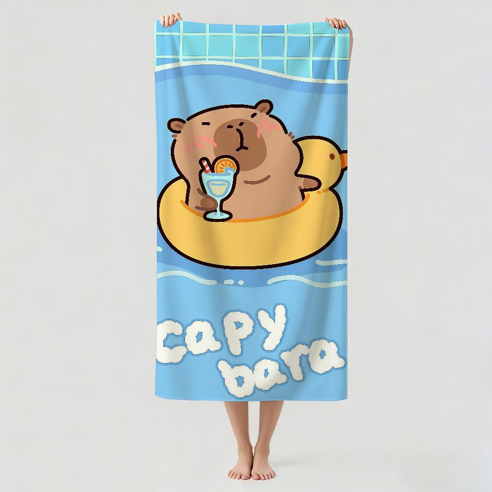 Cartoon cute Capybara Towel Drying Bath Towel Applicable To Light Swimming Camping Yoga Beach Out