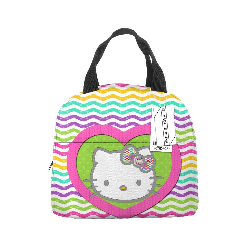 Hello Kitty Lunch Bag Large Capacity Rice Bag Bento Bag Tote Bag Waterproof Lunch Box Insulation Bag