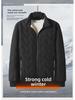 Men's Thick Lambskin Hooded Suit with Velvet Lining – Winter Warm, Cold-Proof Cotton Casual Trousers