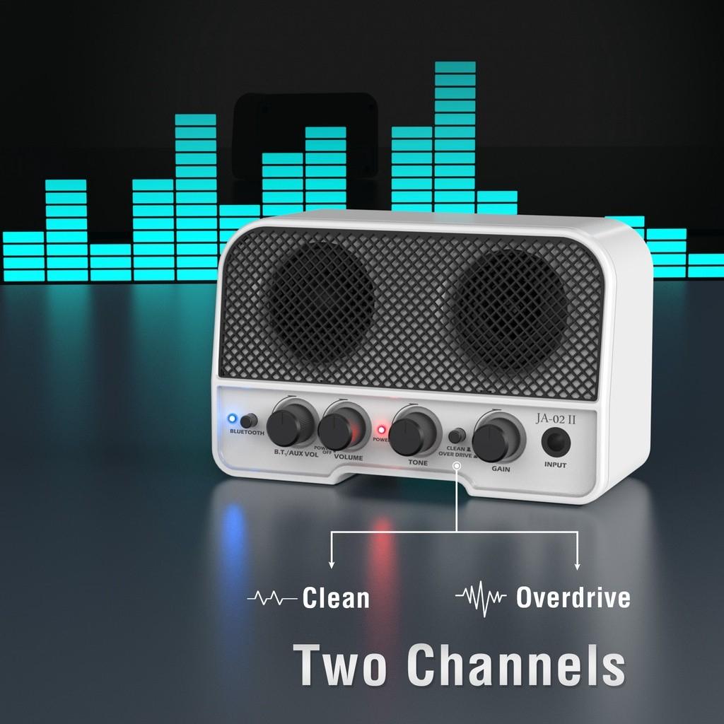 5W Clean&Overdrive Effects Bluetooth 5.0 Portable for Daily Practice Mini Guitar Amp Rechargeable Electric Guitar Amplifier