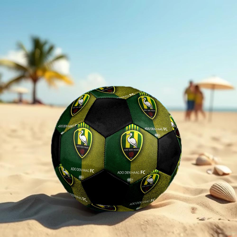 SIZE 5 ADO Den Haag Soccer Ball Colorful All Ages Machine Stitched PVC Competition Ready Durable High-Bounce