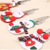 4pcs Christmas Decorations Snowman Kitchen Tableware Holder Bag Party Gift Xmas