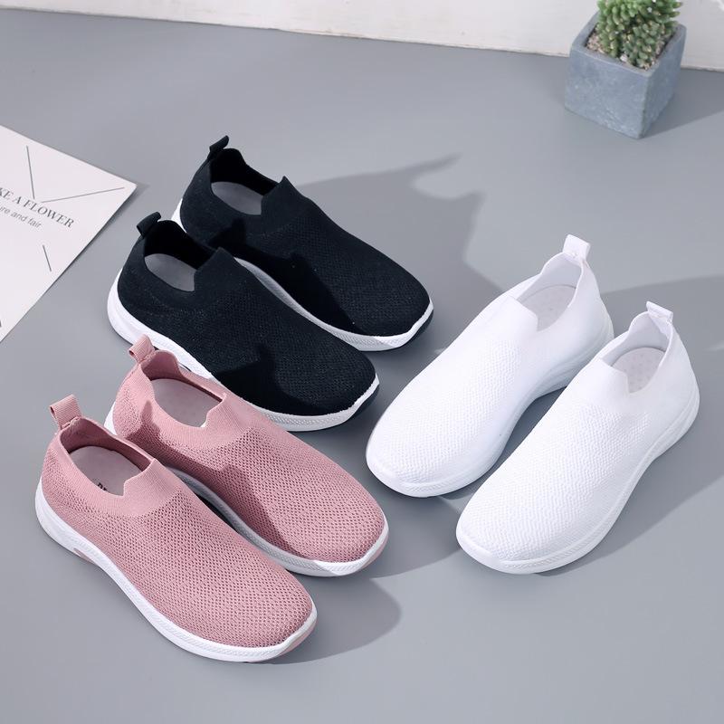 Women's shoes spring new socks shoes fly-woven mesh casual shoes breathable and lightweight sports shoes women's versatile