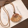 Lady Bohemian Style Long Necklace with Vintage Fringed Sweater Chain