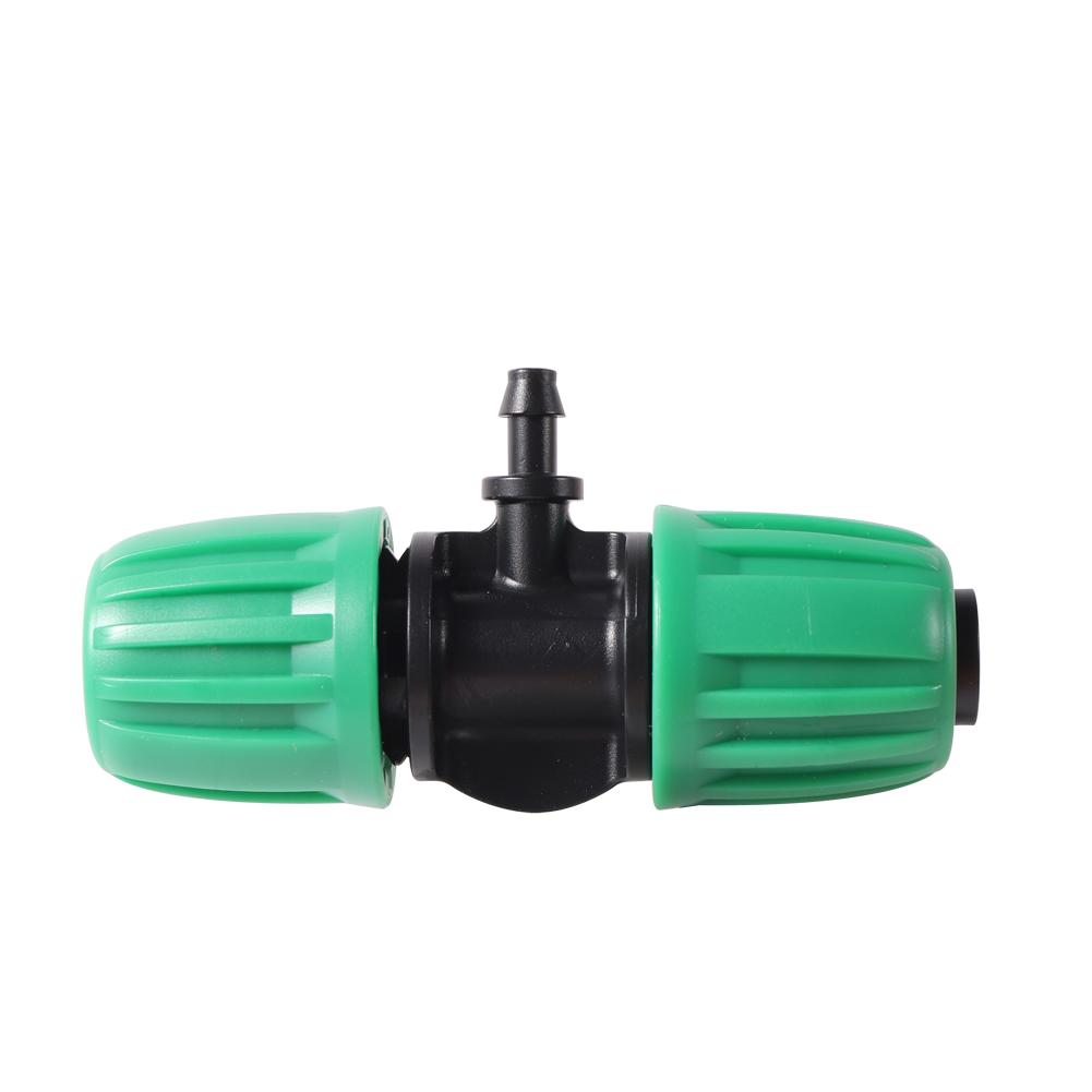 16mm PE Pipe Locked Connector Lock Nuts Garden Water Coupling 1/2'' Pipe 4/7mm Hose Fittings Garden Agriculture Irrigation Joint