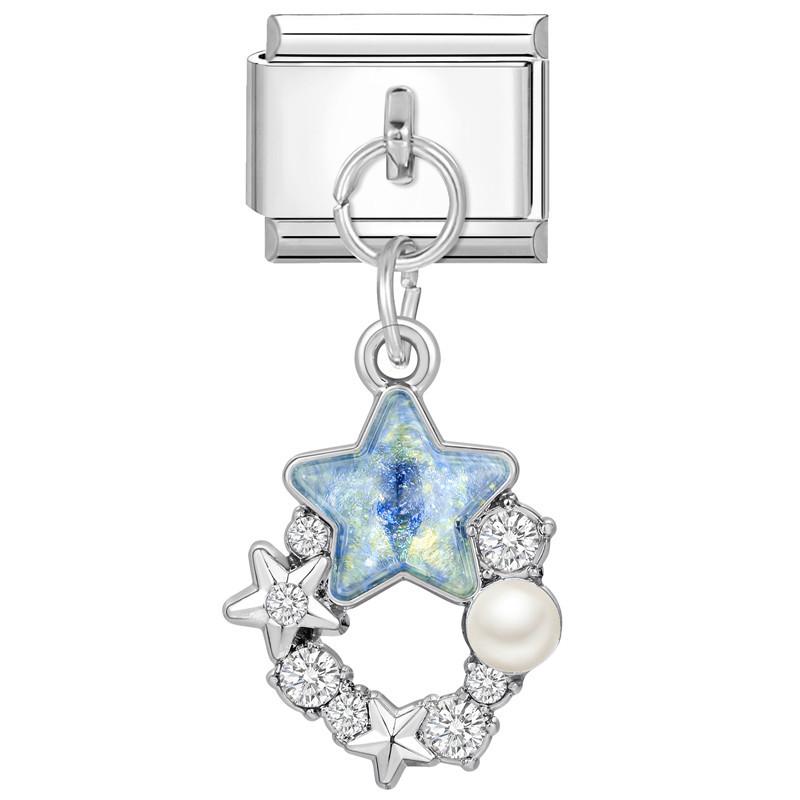 Bracelet de Charme Papillon Bleu-Violet Enchanteur