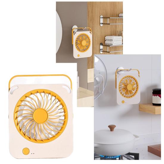 Portable Small Fan, Rechargeable Ultra-thin Silent Operation, with 3 Gear Wind Speed Desktop Fan, for Office Study Dormitory Outdoors