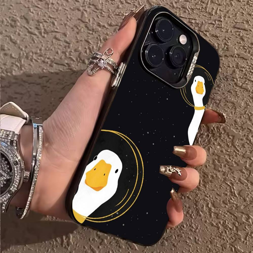 C-Confused Goose Phone Case for iPhone 17,16,15,14,13,12,11,Pro,X,Xs,Max,Plus Shockproof Cover