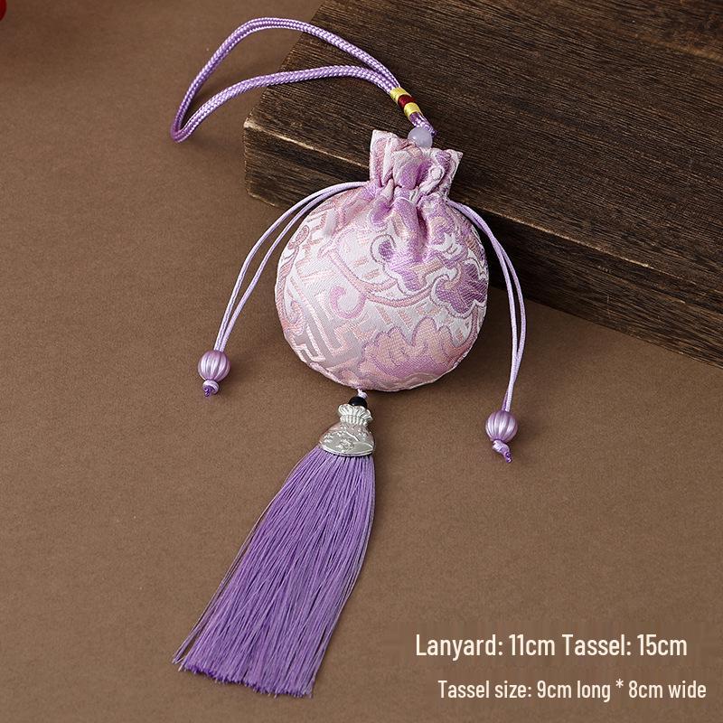 Dragon Boat Festival Brocade Sachet Bag - Portable Hanfu Purse with Ancient Style Pendant