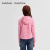 Balabala Girls' Hooded Striped Long-Sleeve T-Shirt