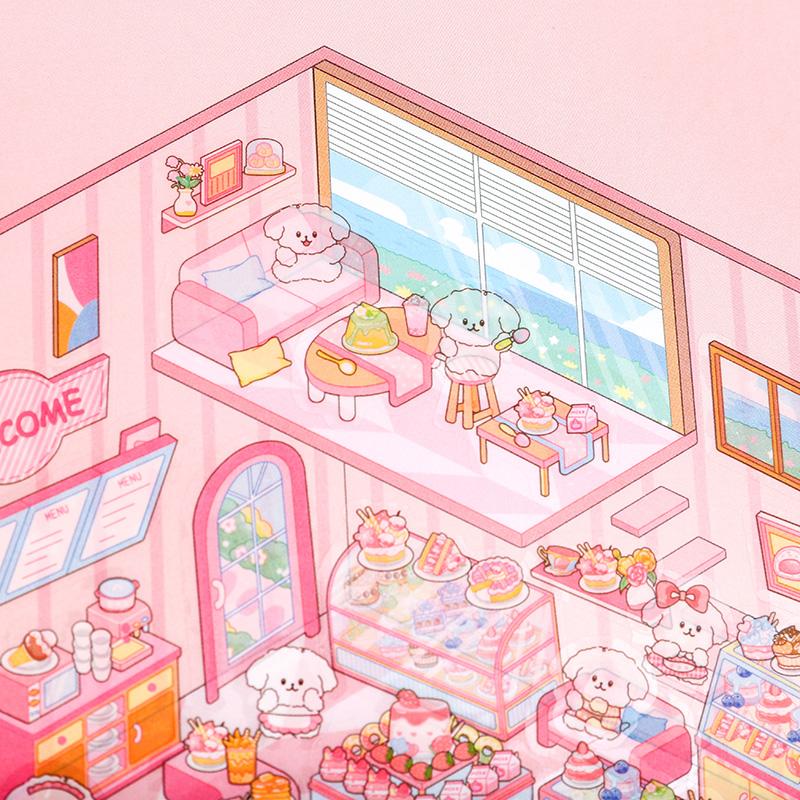 45sheets/bag Sticker Book 3D Miniature Landscape Stickers For Decoration Collage Scrapbook Stationery Creation DIY Sticker