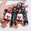 Creativity Cartoon Anime Keychain Stitch Donald Duck Minnie Mickey Pooh Bear Car Pendant Children Backpack Decoration Gift