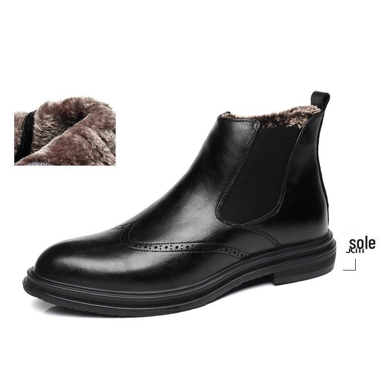 

Мужские полуботинки-броги из натуральной кожи средней высоты с высоким голенищем 43