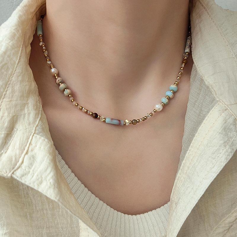 Modische und personalisierte Schlüsselbein-Perlenkette