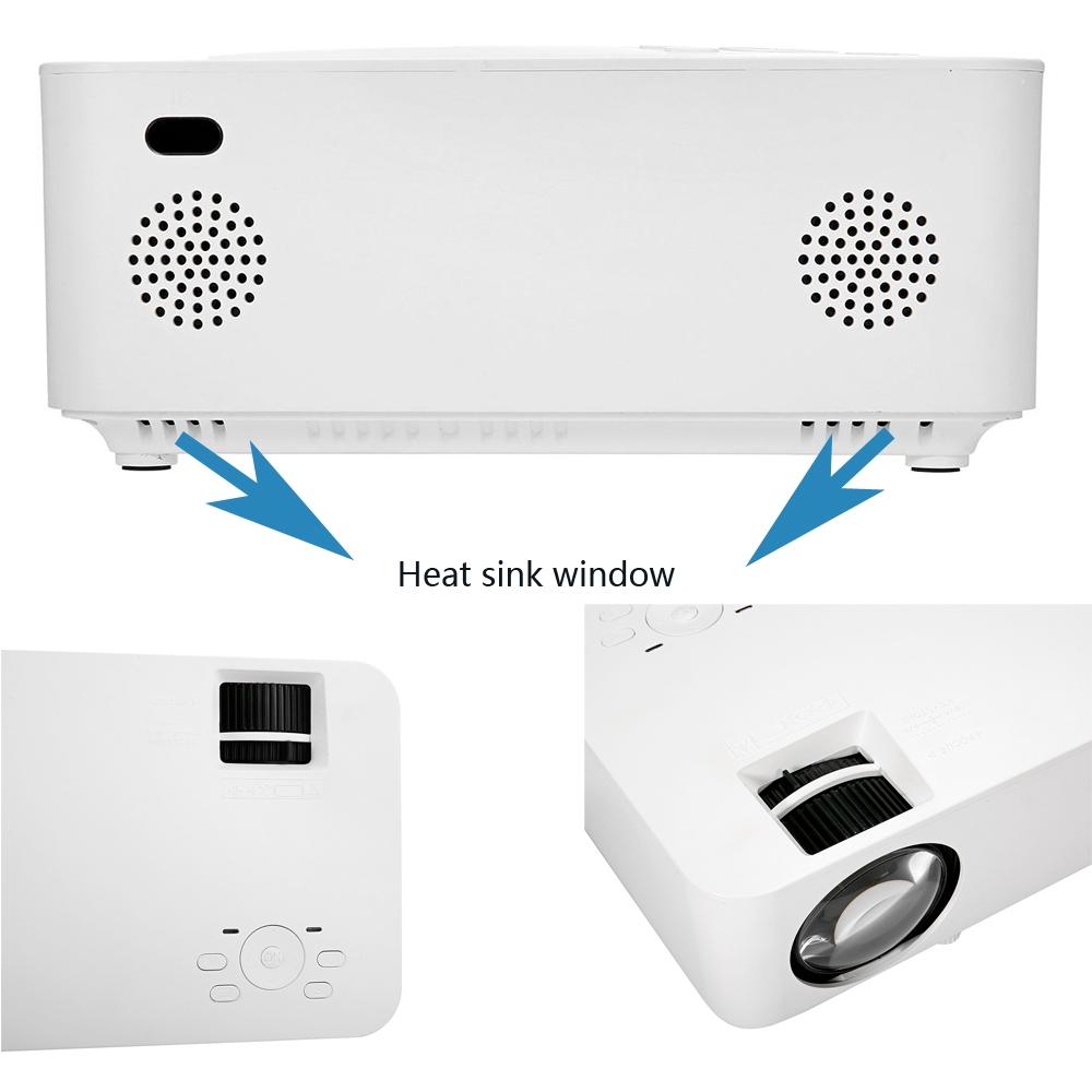 176" 1080P HD 7000LM LED Projector+HDMI/AV Cable Mini Home Movie Video Projector for HDMI USB SD VGA AV TV Laptop Game New