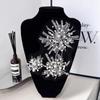 3Pcs New Flower Shape Beaded Applique Patches Sparkling Sew-on Flower Beads Patch Handmade Bridal Gowns Decoration