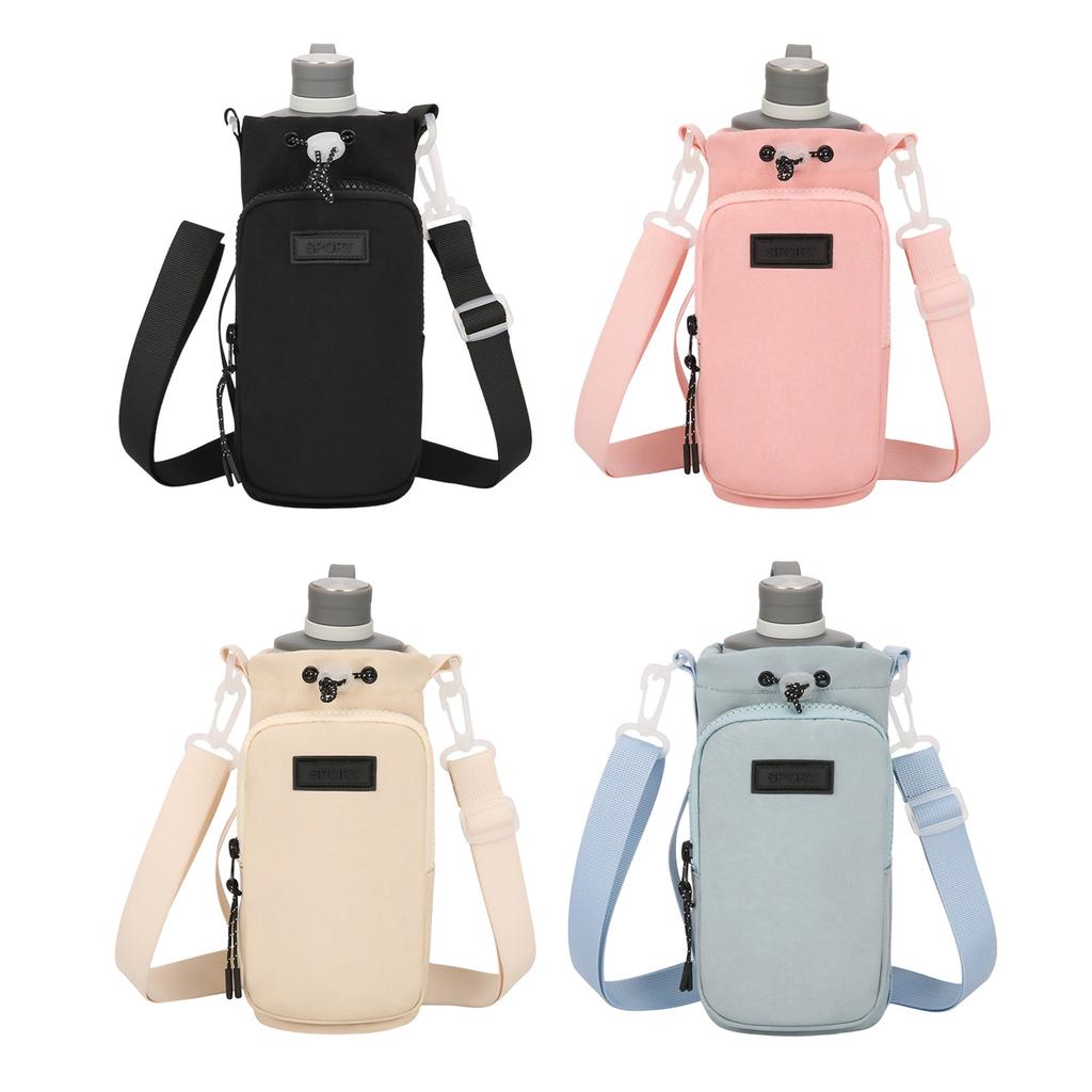 Tragbare Umhängetasche für Telefon und Wasserflasche Outdoor Wandern Radfahren Fitnessstudio Pendeln Verstellbarer Kordelzugbeutel