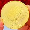 Four Famous Towers Tourist Attraction Gift Box Gold Plated Yueyang Tower Yellow Crane Tower Stork Tower Tengwang Pavilion 45mm Coin