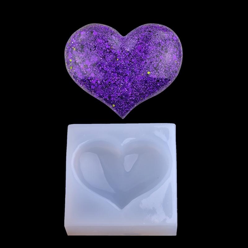 Stampo per Gioielli in Resina Stampo in Silicone a Forma di Cuore d'Amore 3D Stampi per Torta Cioccolato Stampo in Silicone per Colata UV Epossidica per la Realizzazione di Gioielli