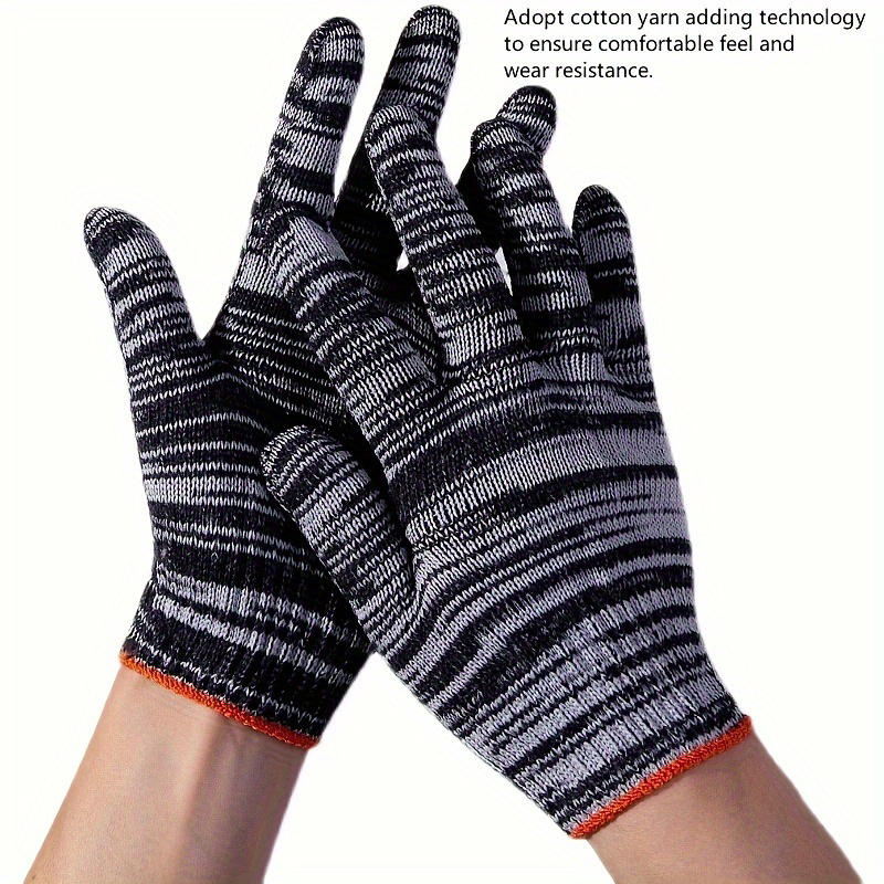 12Pairs Non-slip Labor Insurance Gloves Practical Gardening Wear Outdoor Construction Work Gloves for Women Men