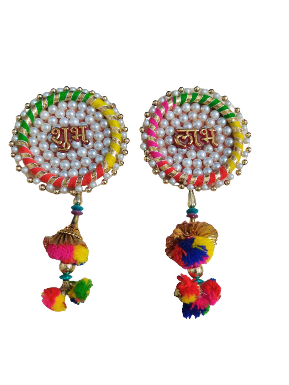 @ Indian Traditional Rajasthani Handcrafted Shubh Labh For Door Hanging UKR846_60%OFF