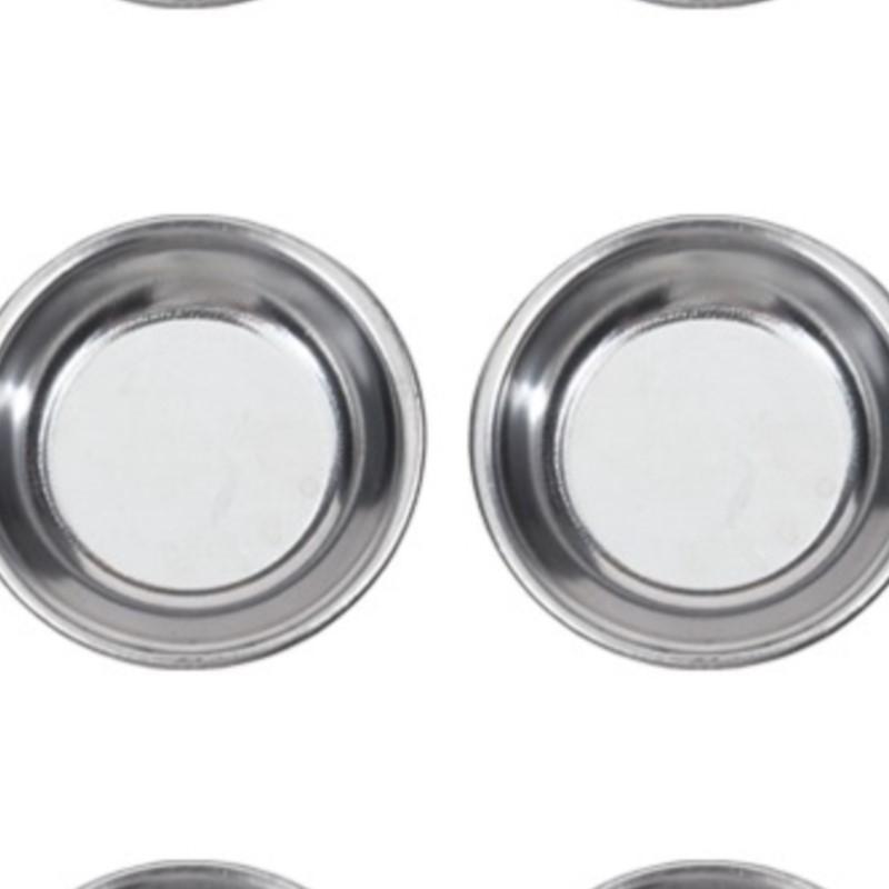 12PCS/set Makeup Palette Stainless Steel Small Round Paint Tray Artist Watercolours Paint Mixing Palette Tray For Artist