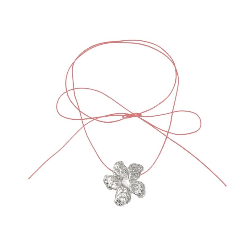 

Элегантное жемчужное цветочное ожерелье для женщин Регулируемая прочная цепочка из сплава Портативное для свадеб и банкетов Принадлежности