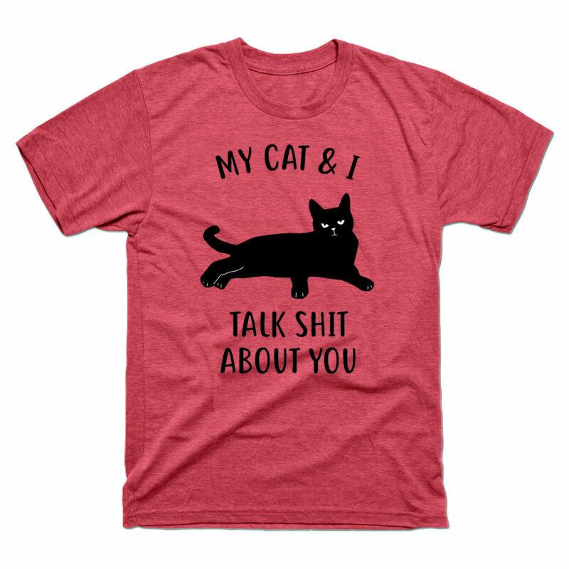Funny Graphic You Cat Tee Talk Tshirt Cat Cotton Unisexs Black Sht I My About