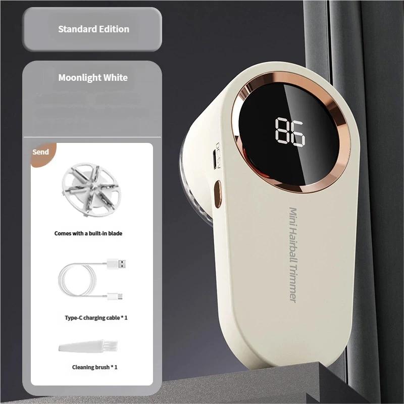 

HOMEFISH LED Digital Electric Lint Remover USB Rechargeable Fabric Shaver for Sweater Clothing Pellet Fluff Remover Dropshipping белый