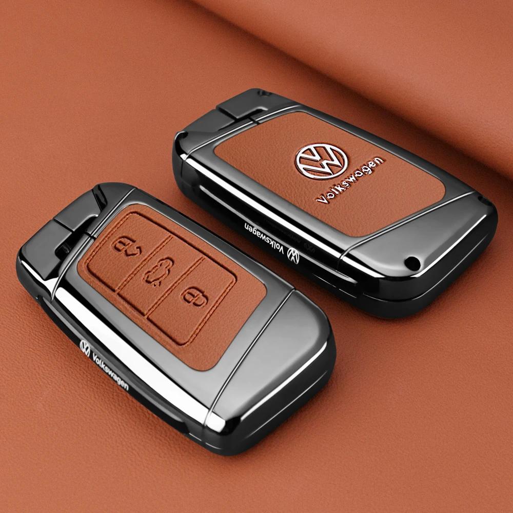 

2025 Горячий сплав цинка Кожаный Чехол для Ключей Автомобиля Брелок Корпус Пряжка Брелок для VW Volkswagen Passat B8 CC Arteon Magotan GTE Авто