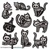 Patch Brodé Chat Squelette d'Halloween - Accessoire Vêtement DIY