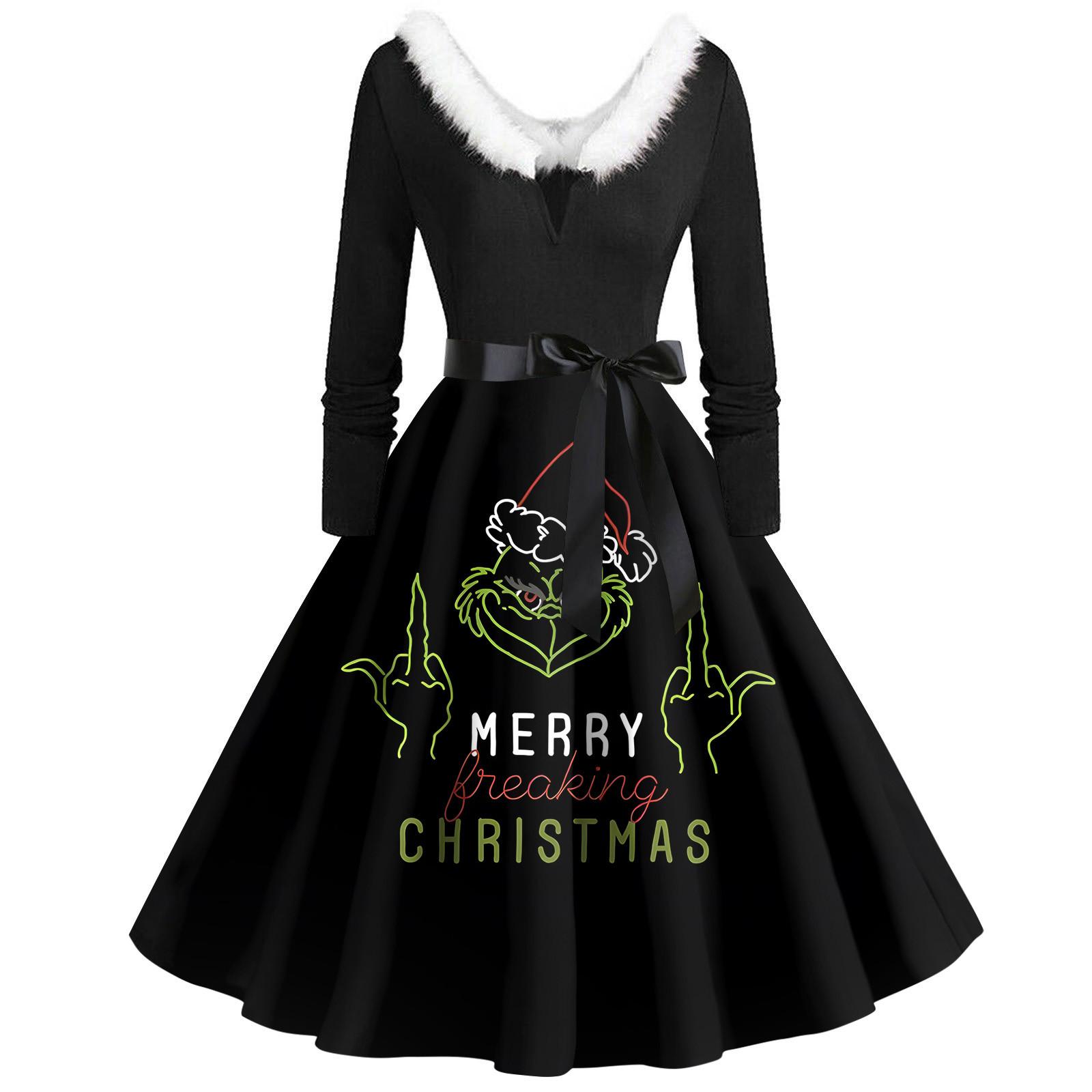 

Женское повседневное и модное платье на молнии с длинными рукавами и v-образным вырезом в тон L чёрный