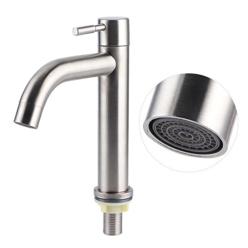 Zhishi 304 Stainless Steel Single Cold Basin Faucet