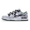 Nike Dunk PU Coverage Slip Resistant And Abrasion Resistant Low Top Skateboard Shoes Unisex Black Gray White DD1391-101(Team28-)